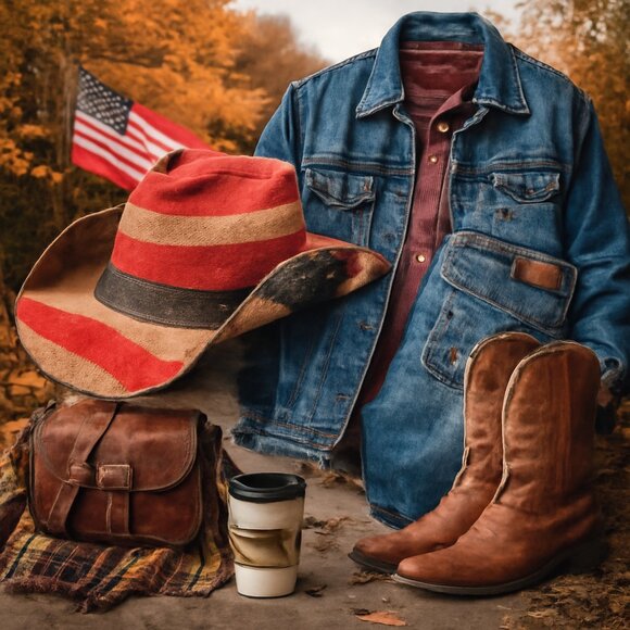 Peter Grimm Americana Cowboy Hat – Distressed Stars & Stripes – One Size main image 10